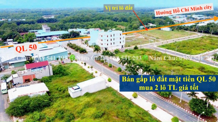 Vì kẹt tiền chủ buông sổ lô đất ngay ql50, sát cảng cầu cảng phước đông